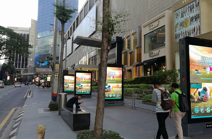 吉隆坡的LED燈桿屏,LED廣告機 吉隆坡的LED燈桿屏,LED廣告機