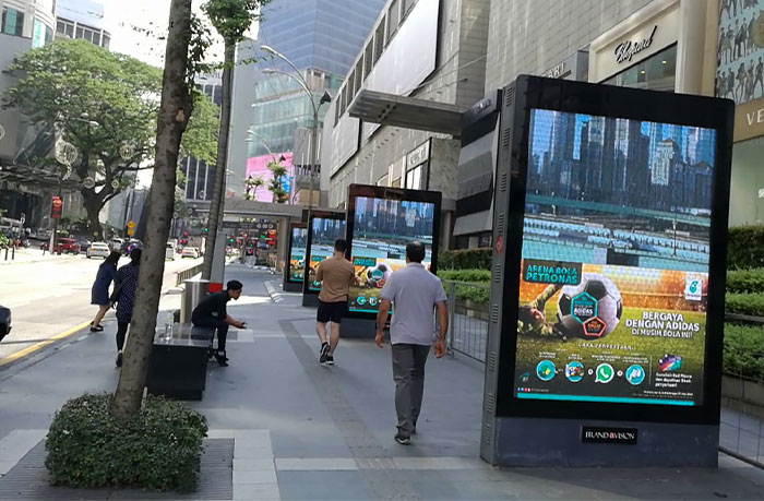 吉隆坡的LED燈桿屏,LED廣告機 吉隆坡的LED燈桿屏,LED廣告機